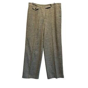 Talbots Women's Tweed Wide Leg Pants Size 12 Brown Neutral Preppy